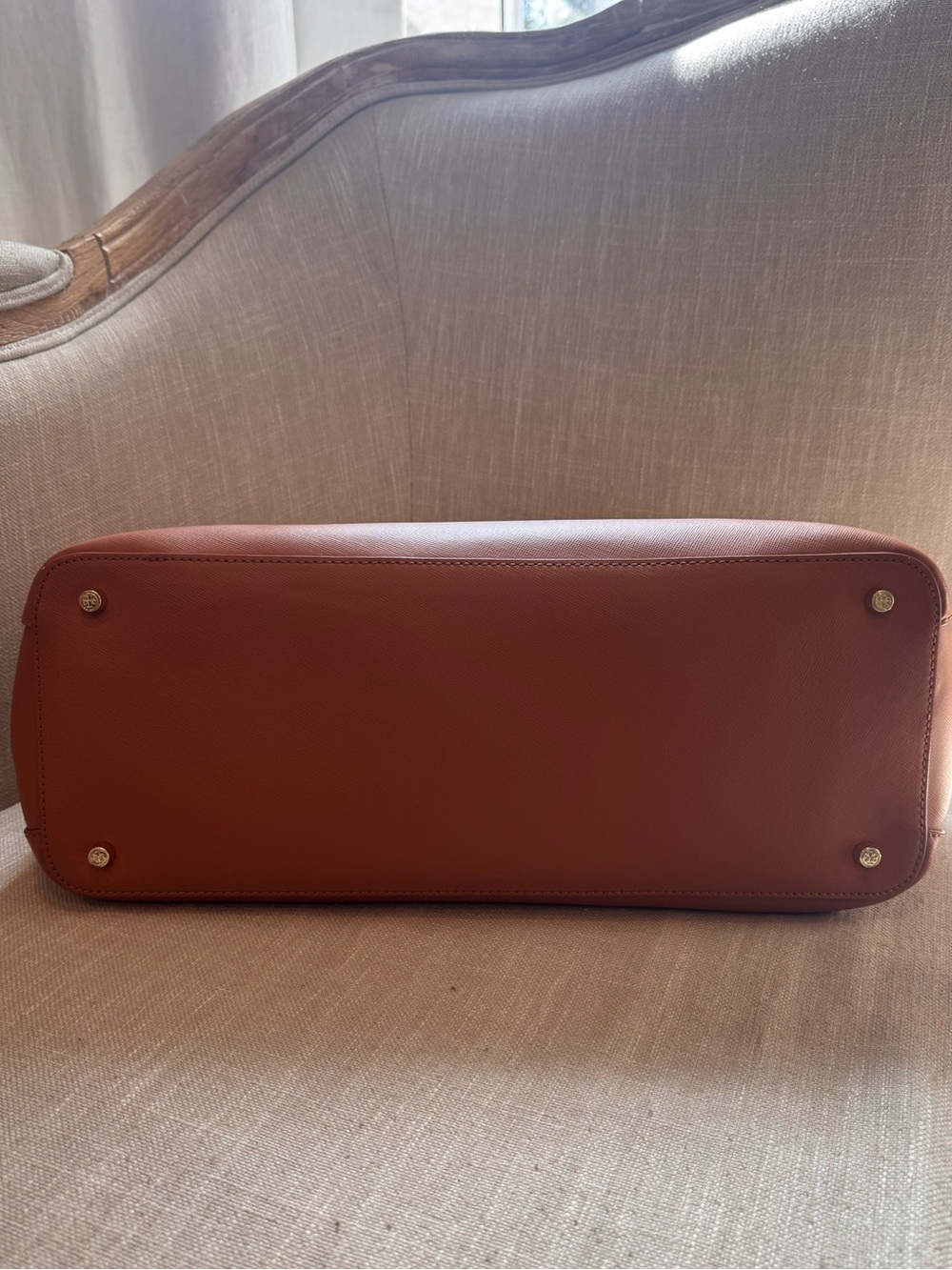 Tory Burch Cognac Leather Satchel with Detachable Strap - Picture 5 of 10